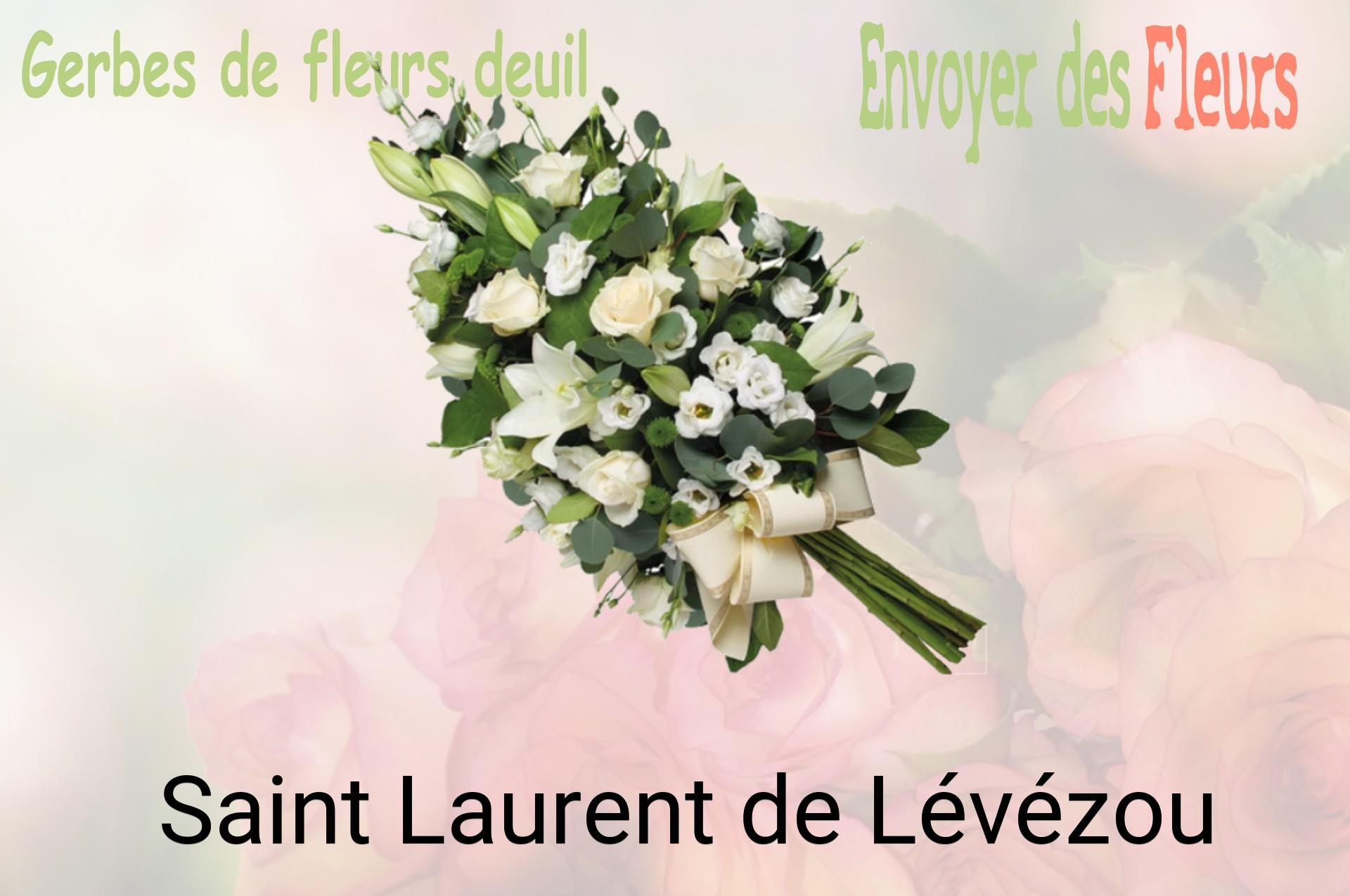 Gerbe de fleurs de deuil livrée à Saint-Laurent-de-Lévézou